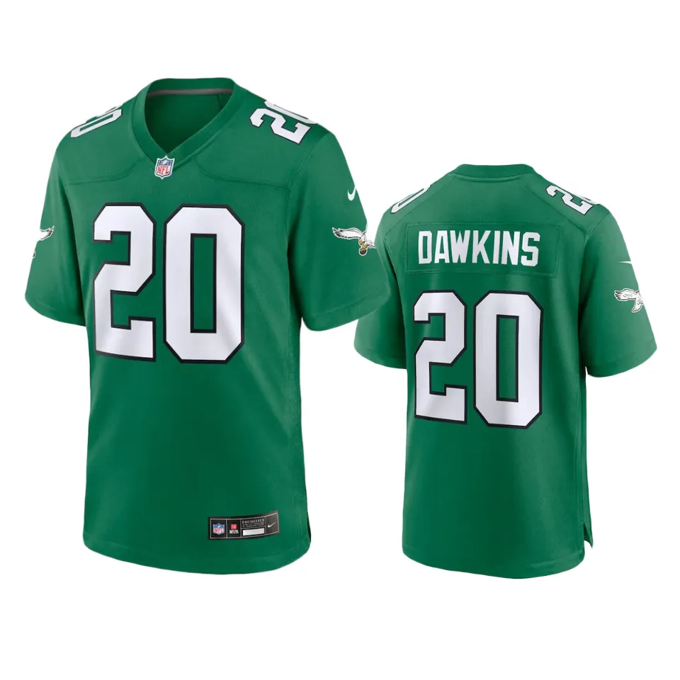 Philadelphia Eagles Brian Dawkins Kelly Green Alternate Game Jersey