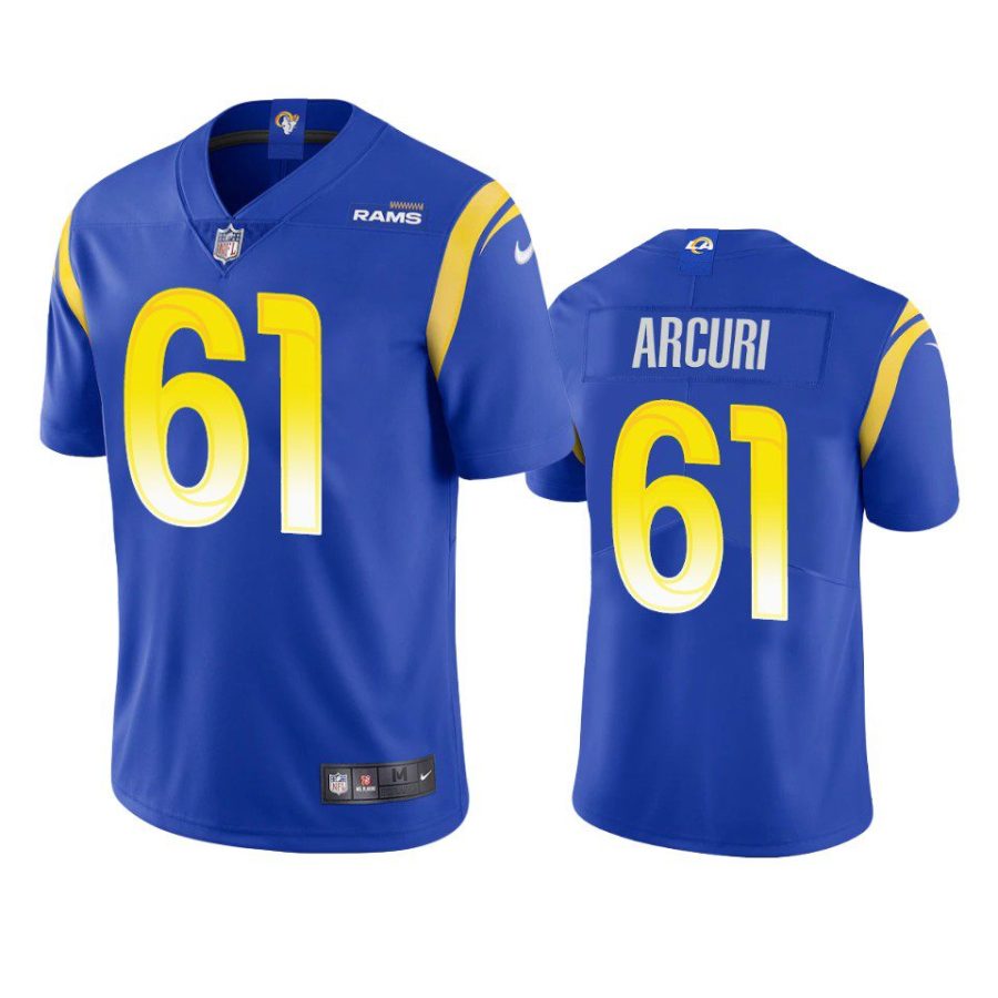 a.j. arcuri rams royal vapor jersey