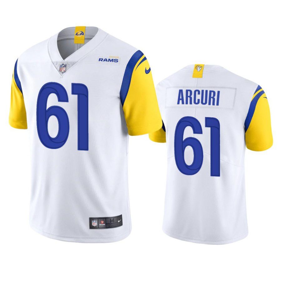 a.j. arcuri rams white vapor jersey