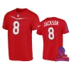 afc lamar jackson red 2024 pro bowl games name number t shirt