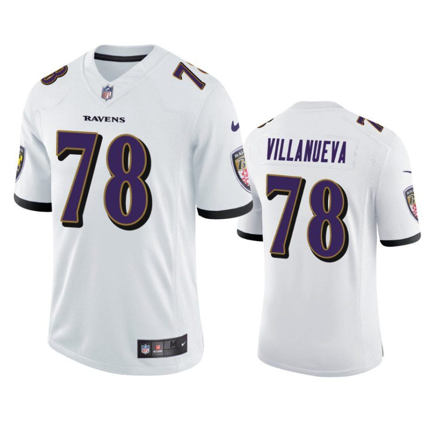 alejandro villanueva ravens white vapor jersey