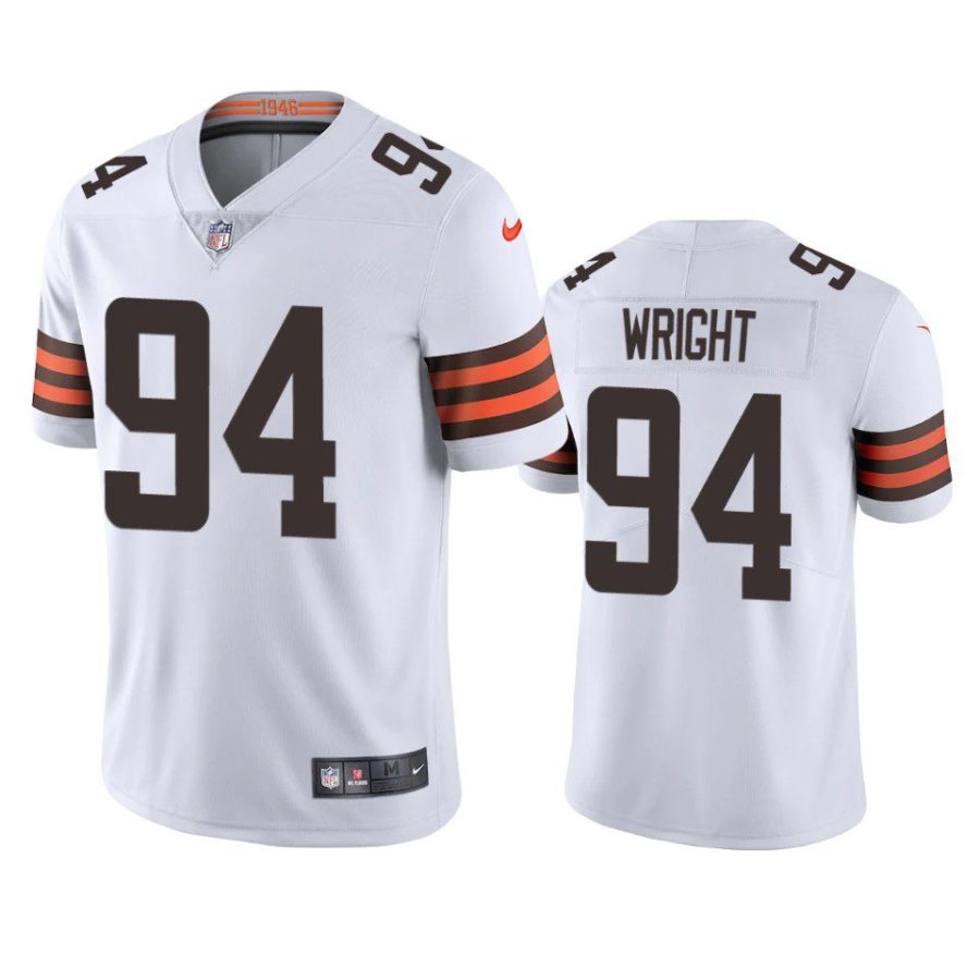 alex wright browns white vapor jersey