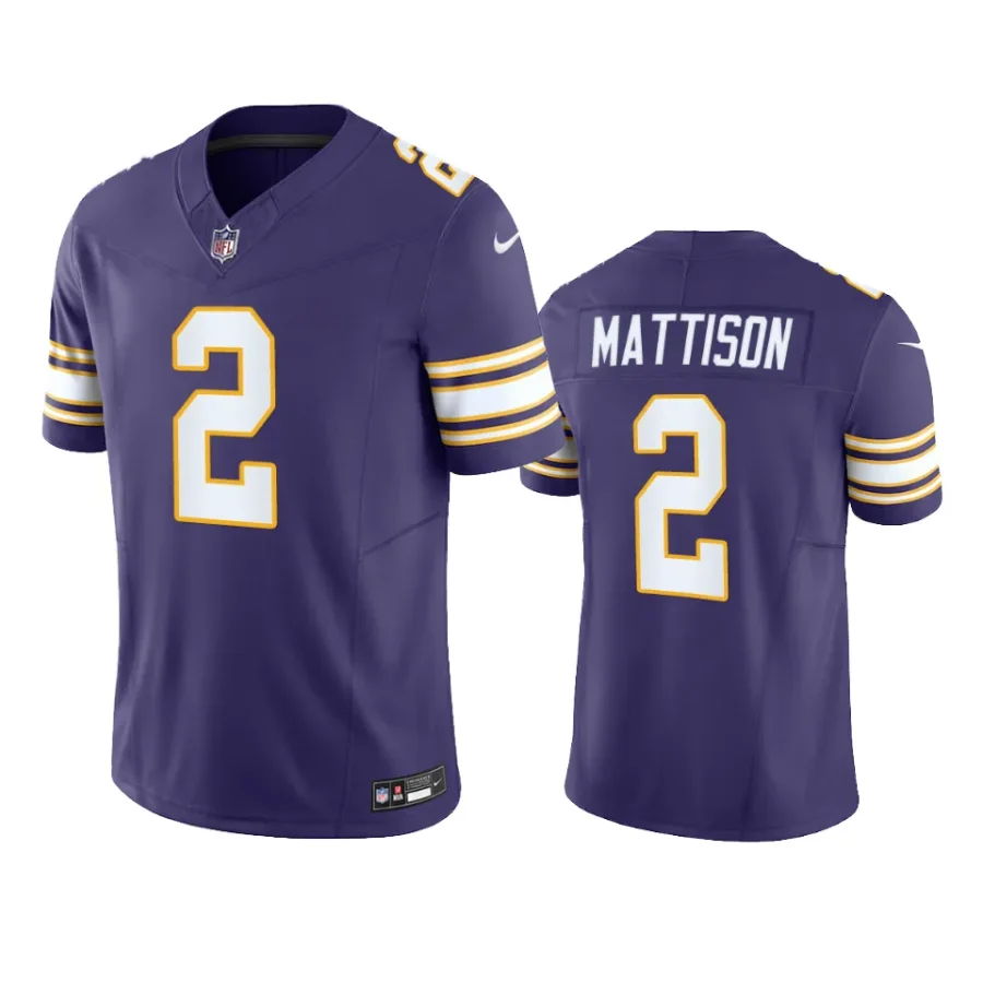 alexander mattison vikings purple classic f.u.s.e. limited jersey