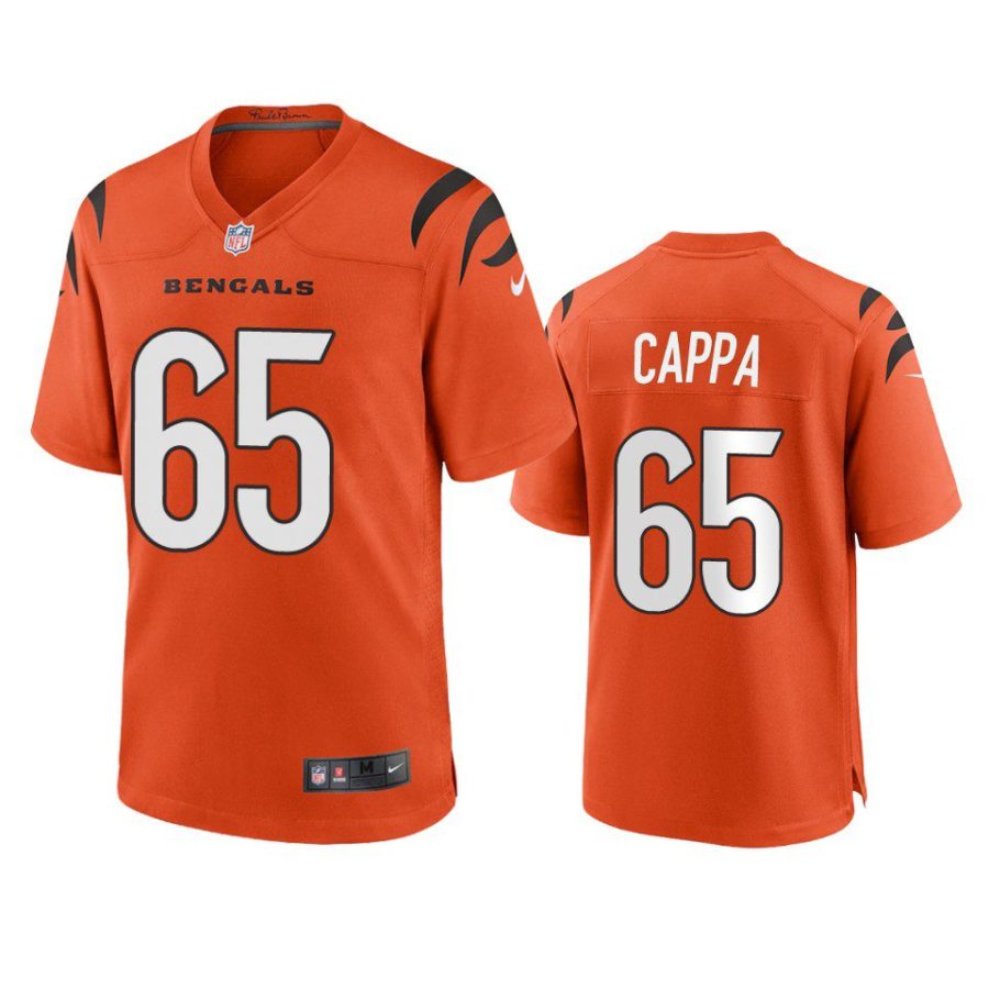 bengals alex cappa game orange jersey 0a