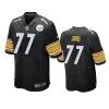 broderick jones steelers black game jersey