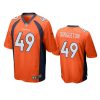 broncos alex singleton game orange jersey