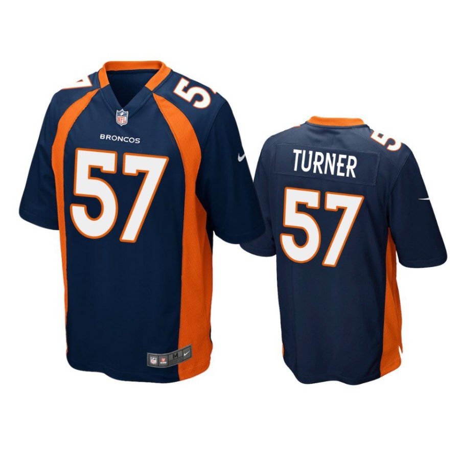 broncos billy turner game navy jersey