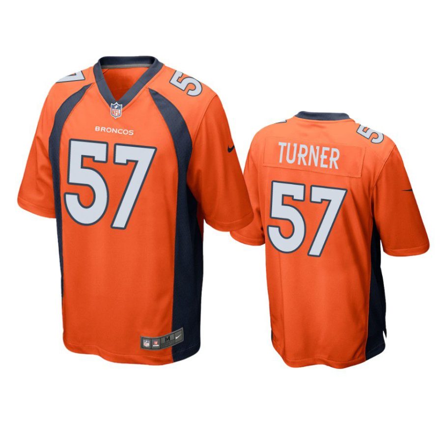 broncos billy turner game orange jersey