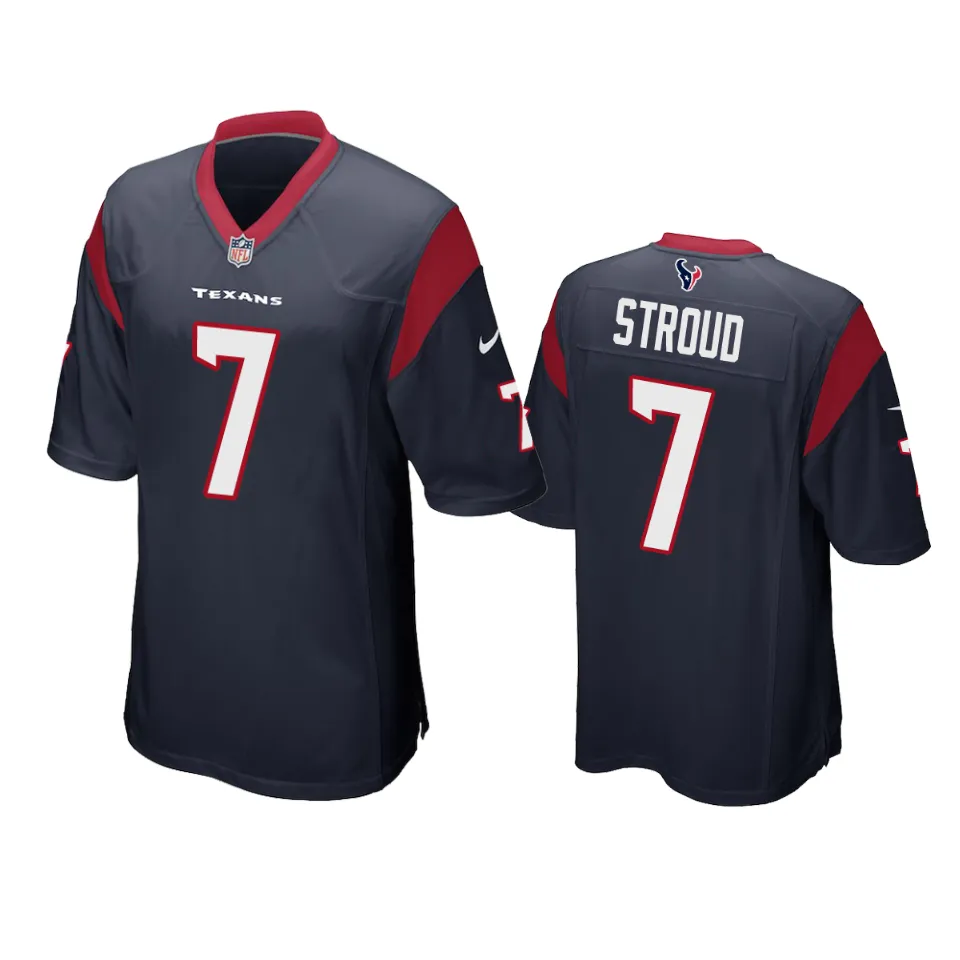 Houston Texans C J Stroud Navy Nfl Draft Game Jersey Jerseyok Shop