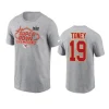 chiefs kadarius toney heather gray super bowl lviii champions locker room t shirt