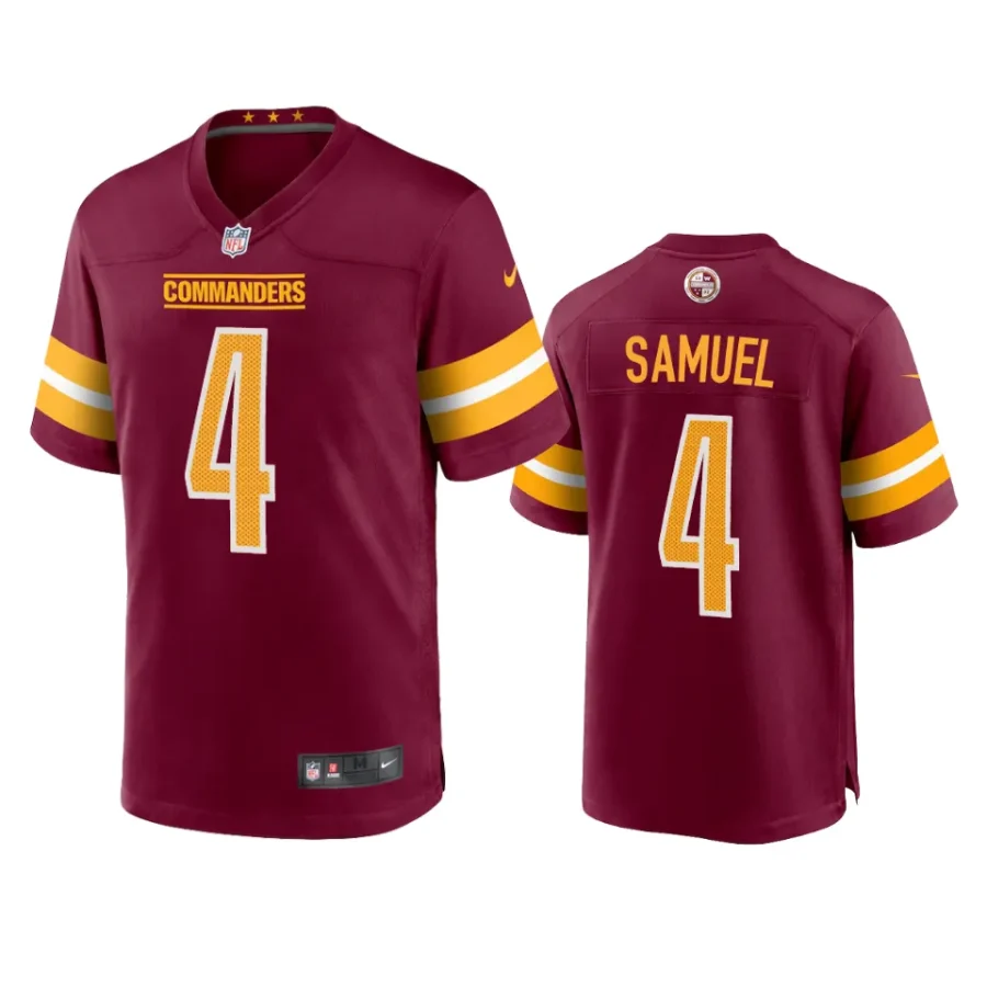 commanders curtis samuel game burgundy jersey