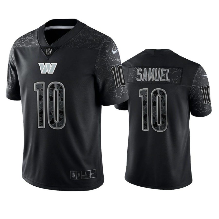 curtis samuel commanders black reflective limited jersey