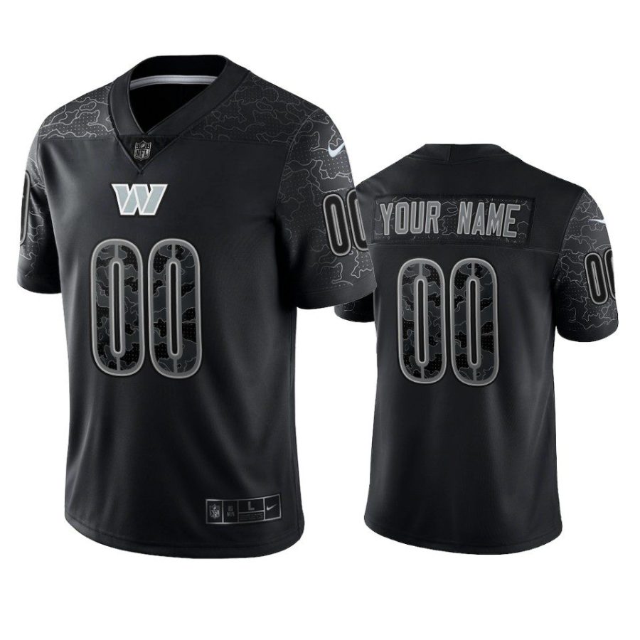 custom commanders black reflective limited jersey