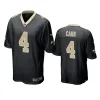 derek carr saints black game jersey