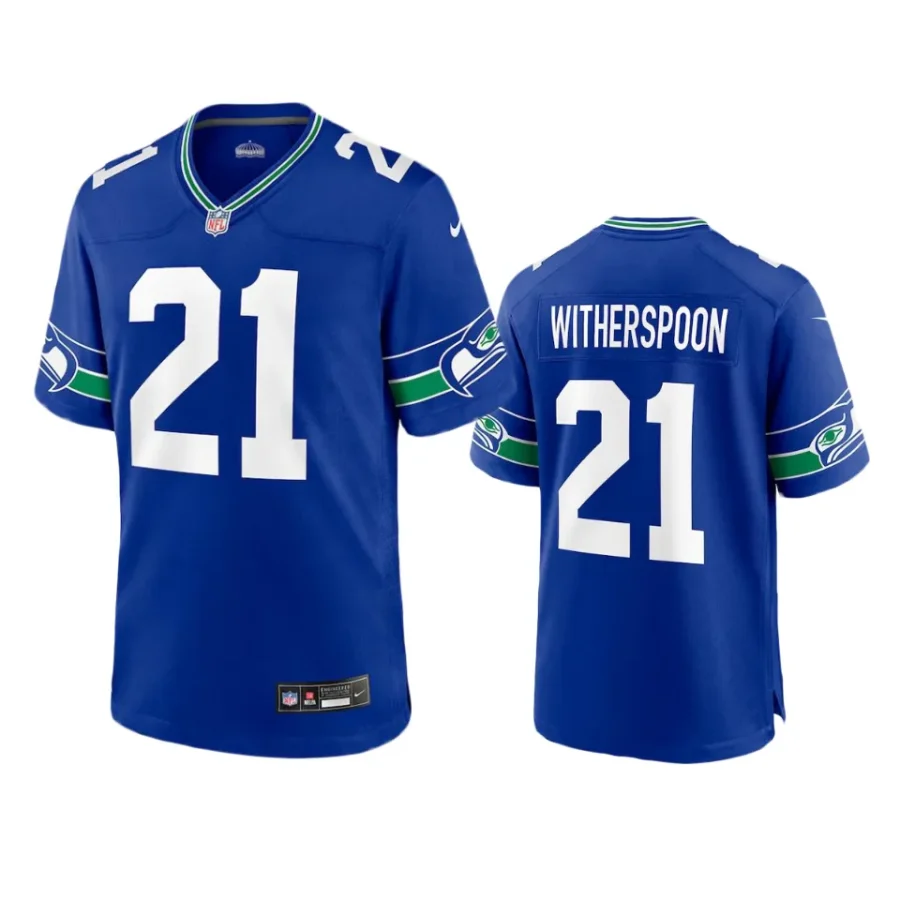 devon witherspoon seahawks royal throwback game jersey