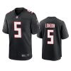 drake london falcons throwback game black jersey