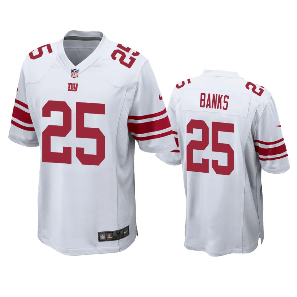 Deonte Banks New York Giants White Game Jersey - Jerseyok Shop