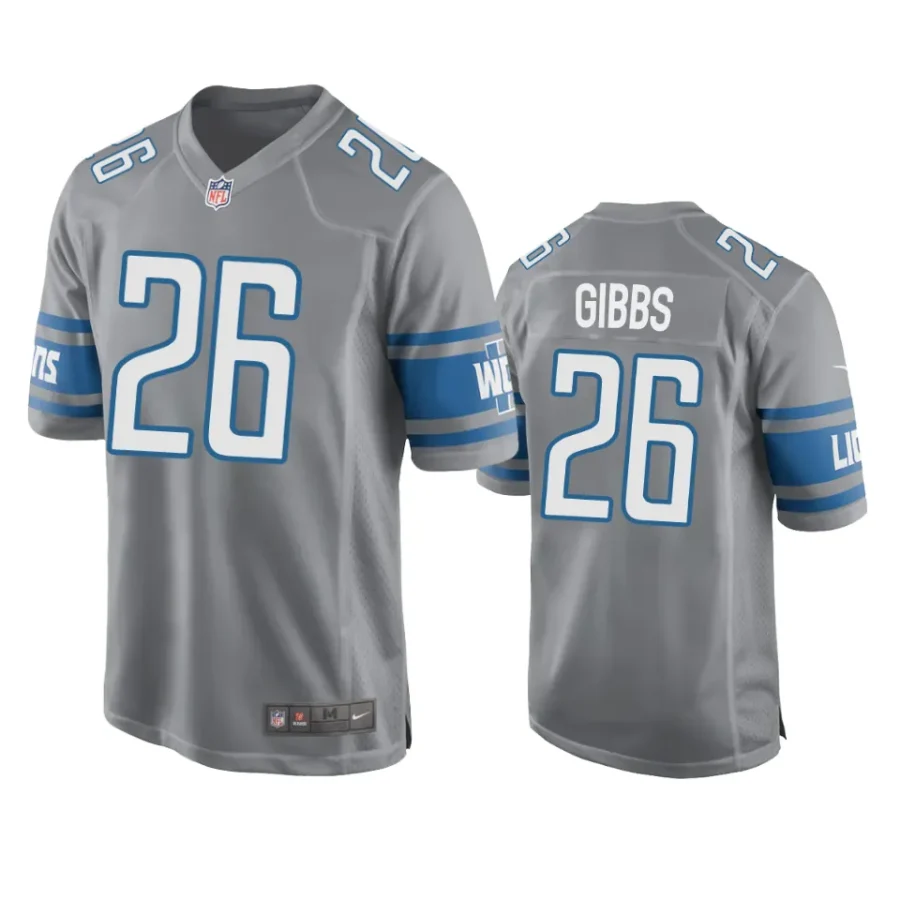 jahmyr gibbs lions silver game jersey