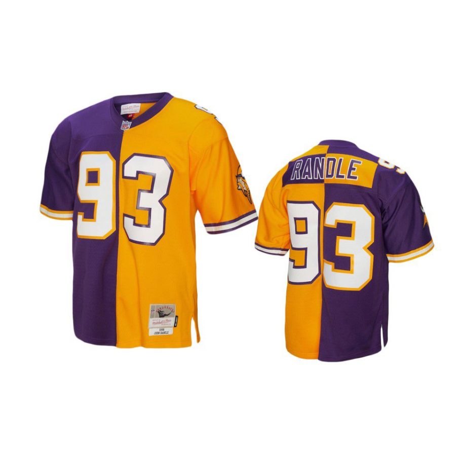 john randle vikings purple gold split legacy replica jersey