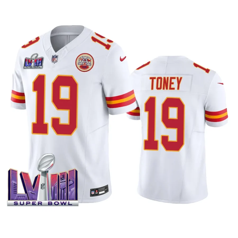 kadarius toney chiefs jersey 2024 white vapor fuse super bowl lviii