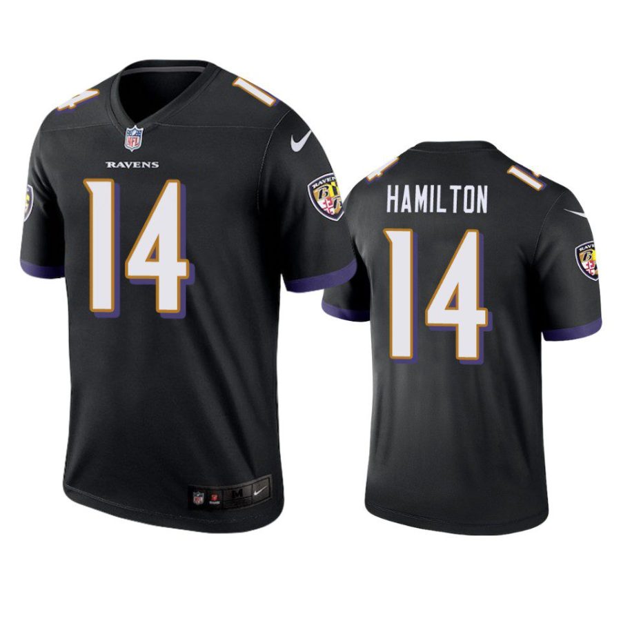 kyle hamilton ravens legend black jersey