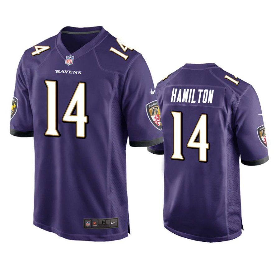 kyle hamilton ravens purple game jersey