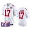 men brandon allen white super bowl lviii game jersey