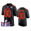 men custom black super bowl lviii fashion jersey 1