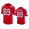 patriots cole strange alternate game red jersey