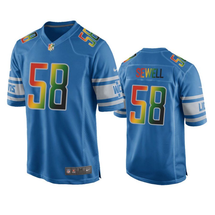 penei sewell lions blue juneteenth freedom day jersey