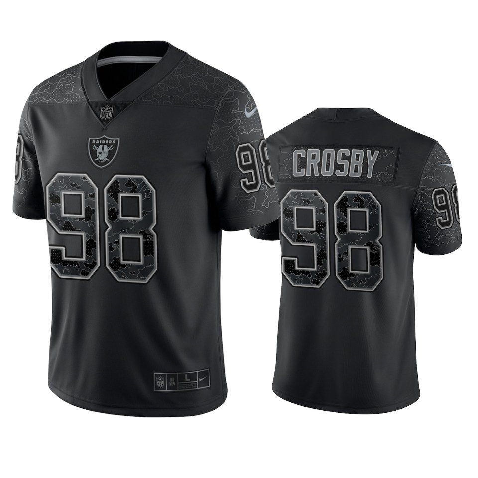 Las Vegas Raiders Maxx Crosby Black Reflective Limited Jersey ...