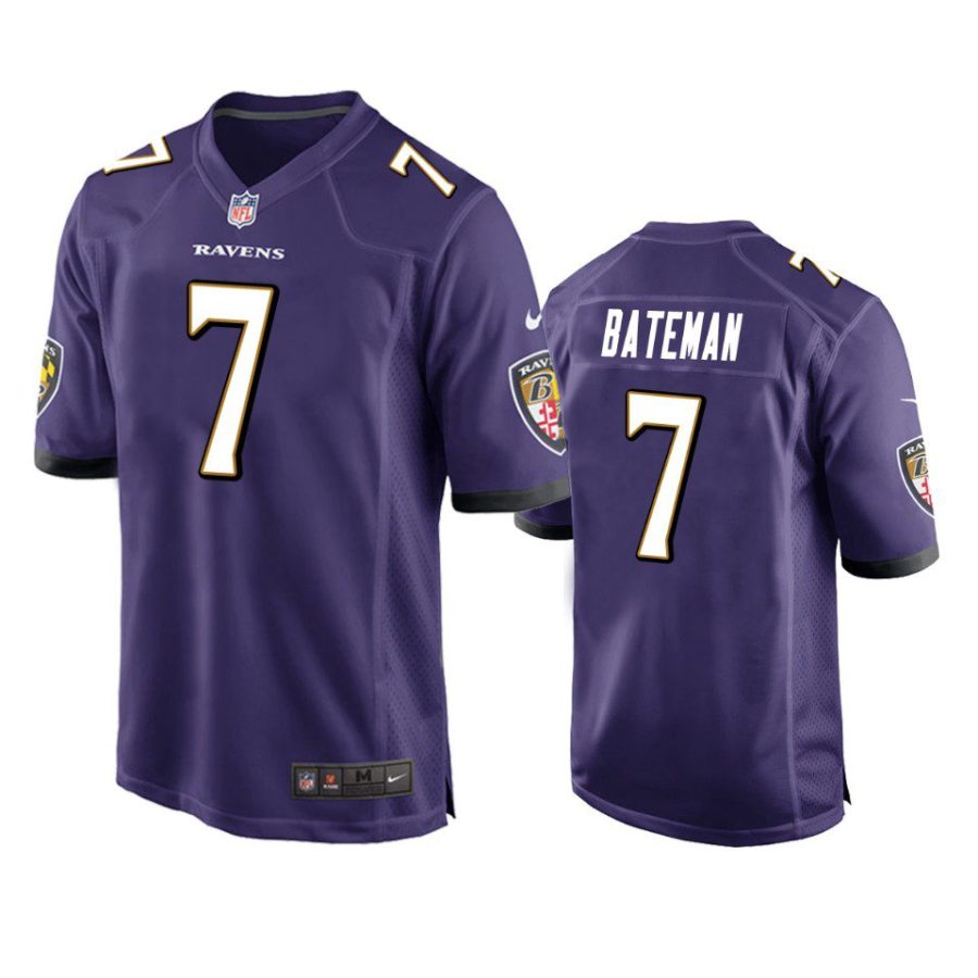 ravens rashod bateman game purple jersey