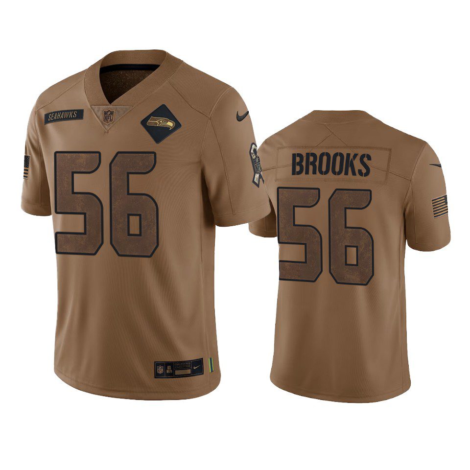 Seattle Seahawks Jordyn Brooks Brown 2023 Salute To Service Limited