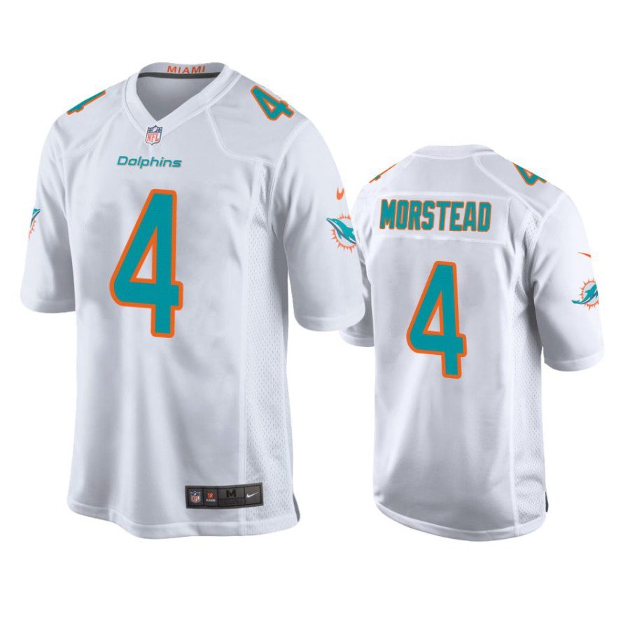 thomas morstead dolphins white game jersey