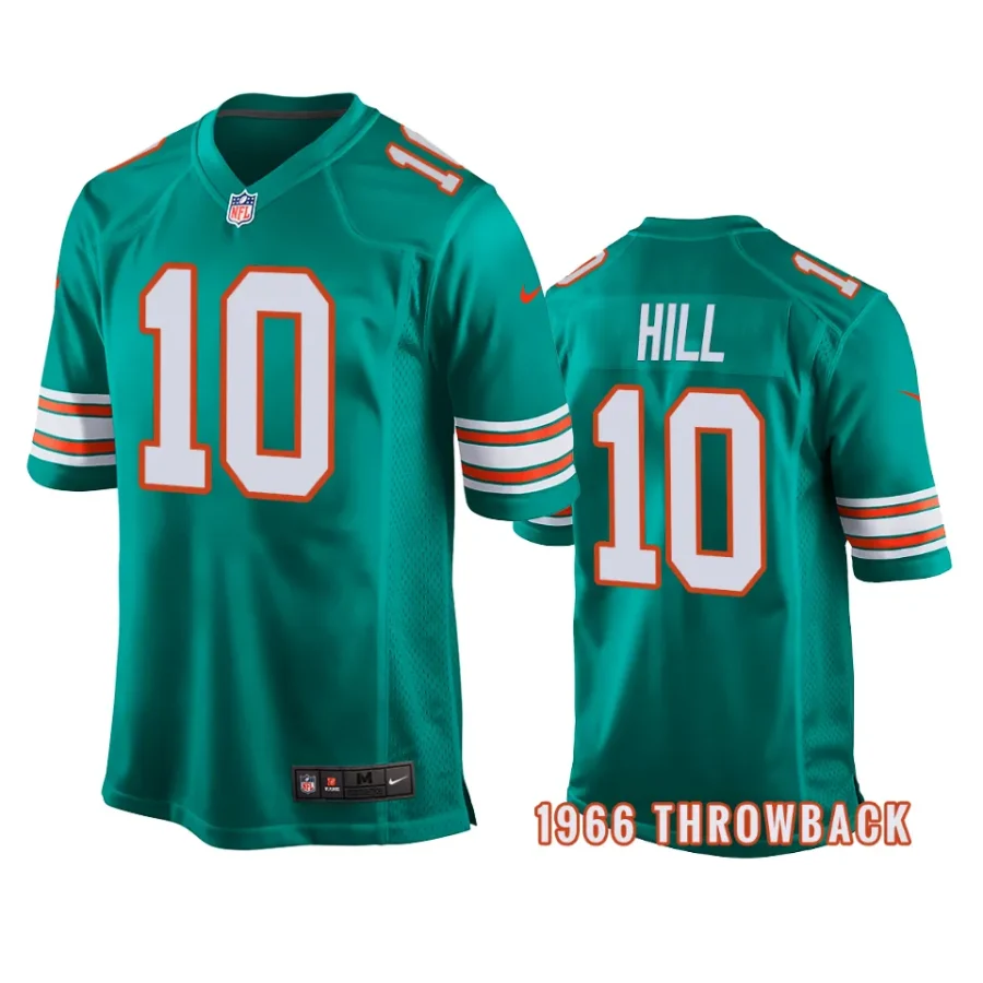 tyreek hill dolphins aqua 1966 throwback jersey