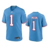 warren moon titans light blue oilers throwback game jersey