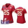 women clyde edwards helaire red super bowl lviii game jersey