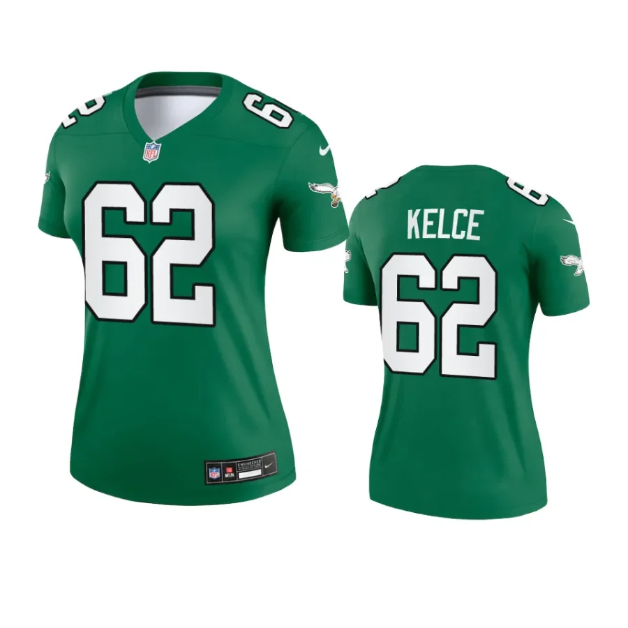 women jason kelce eagles kelly green alternate legend jersey