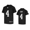 youth derek carr raiders black game jersey