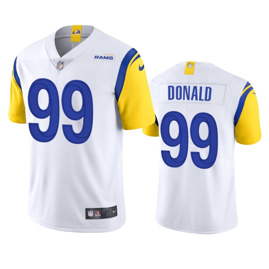 aaron donald rams white vapor jersey