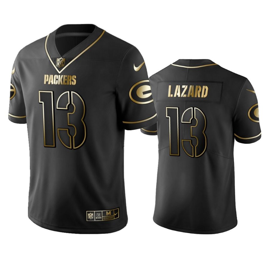 allen lazard packers black golden edition jersey