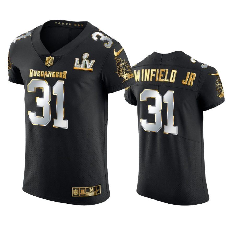 buccaneers antoine winfield jr. black golden elite super bowl lv jersey