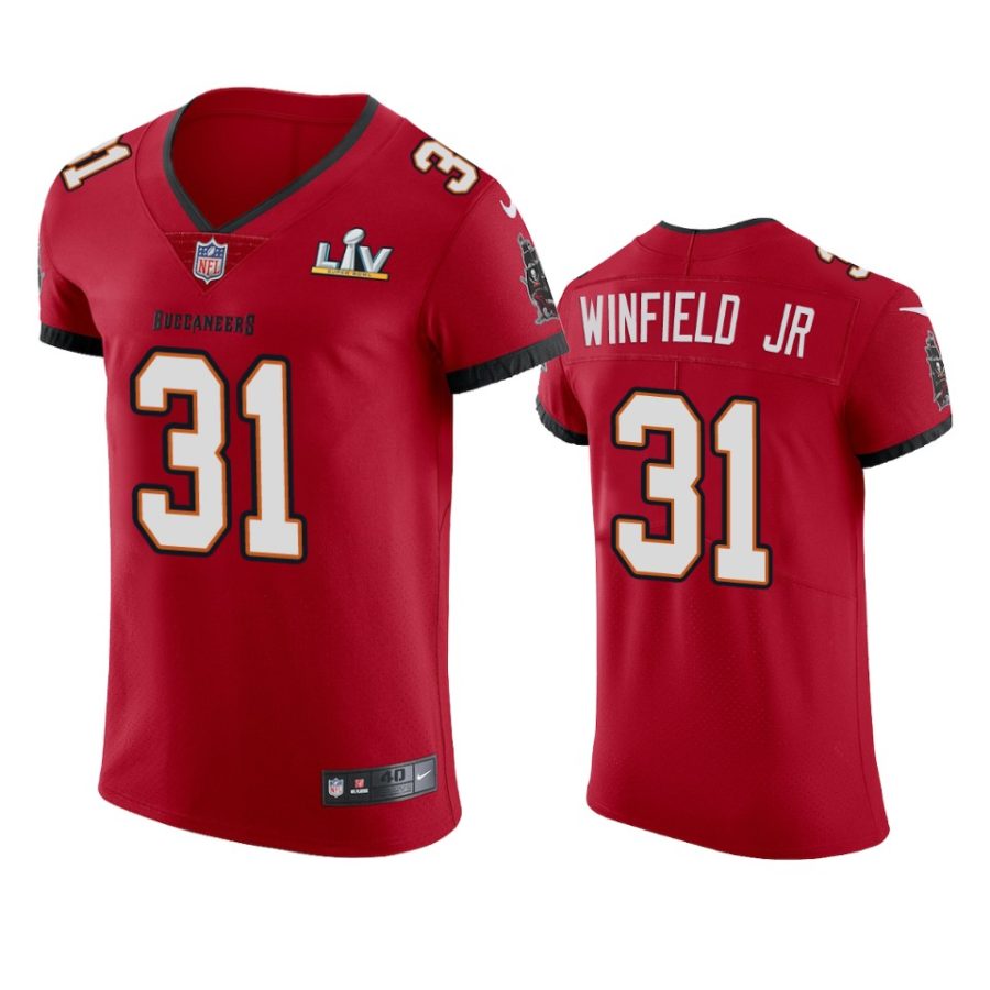 buccaneers antoine winfield jr. red vapor elite super bowl lv jersey