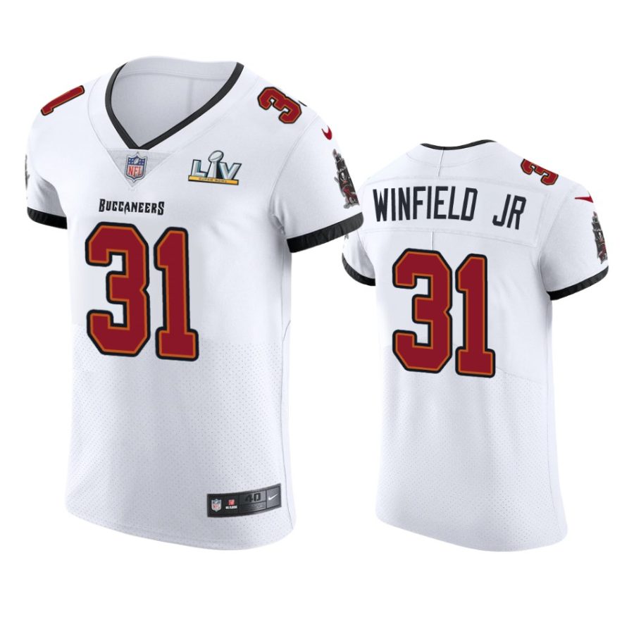 buccaneers antoine winfield jr. white vapor elite super bowl lv jersey