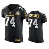 buccaneers paul gruber black golden elite super bowl lv jersey