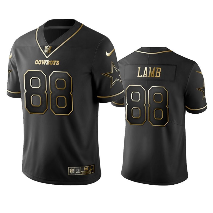 ceedee lamb cowboys black golden edition jersey