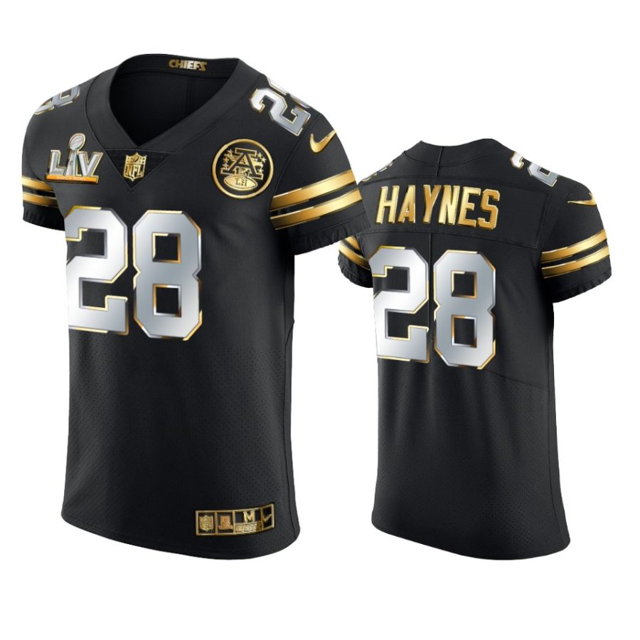 chiefs abner haynes black golden elite super bowl lv jersey