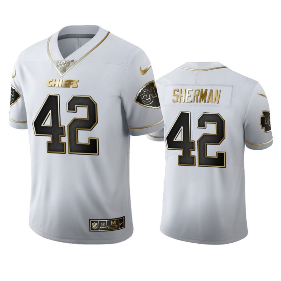 chiefs anthony sherman white golden edition 100th season jersey