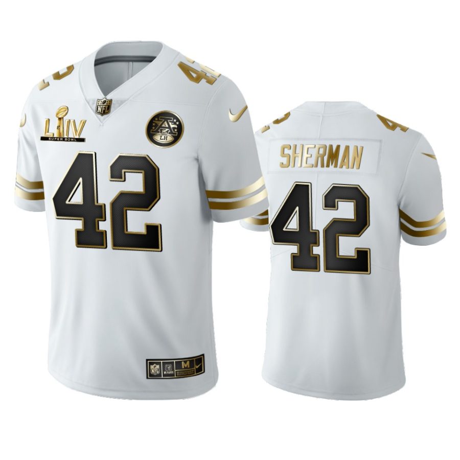 chiefs anthony sherman white golden edition super bowl liv jersey