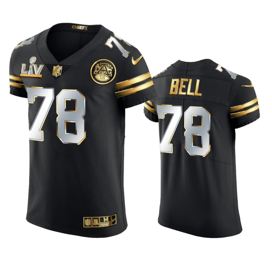 chiefs bobby bell black golden elite super bowl lv jersey